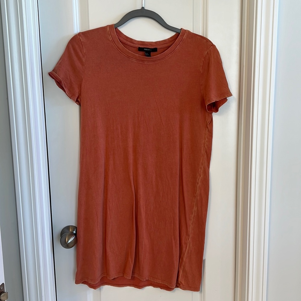 Orange T Shirt Dress